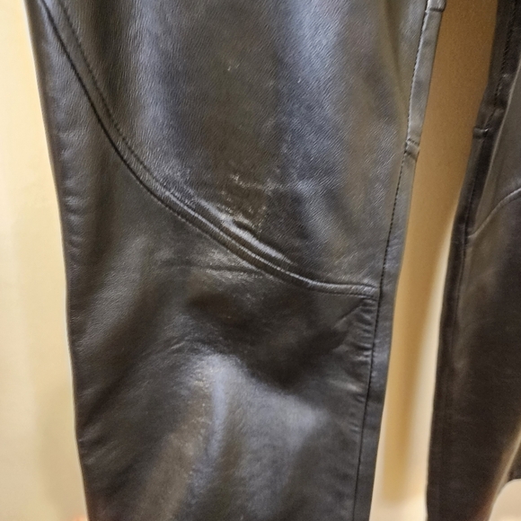 The Limited Women's black 100% leather Straight legs pants size 2 - Picture 7 of 14